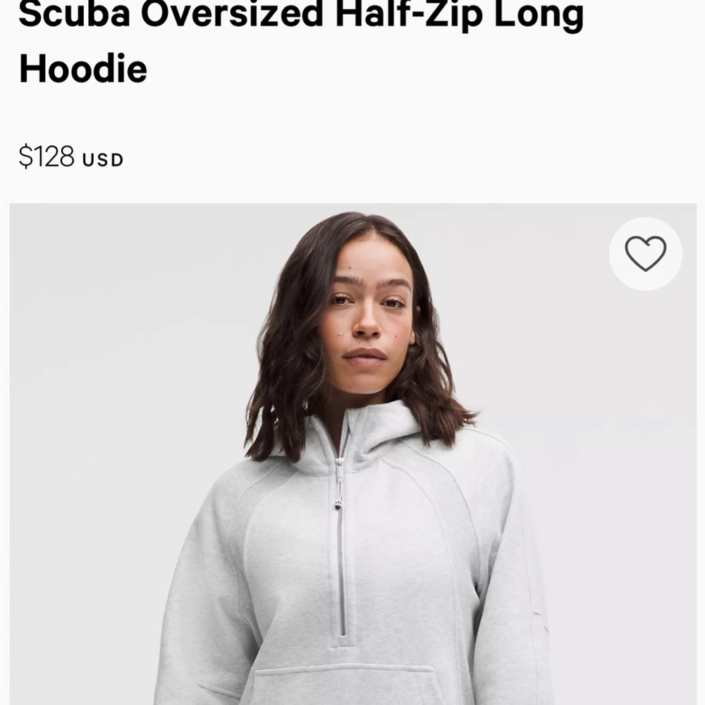 Oversized Half-Zip Long Hoodie